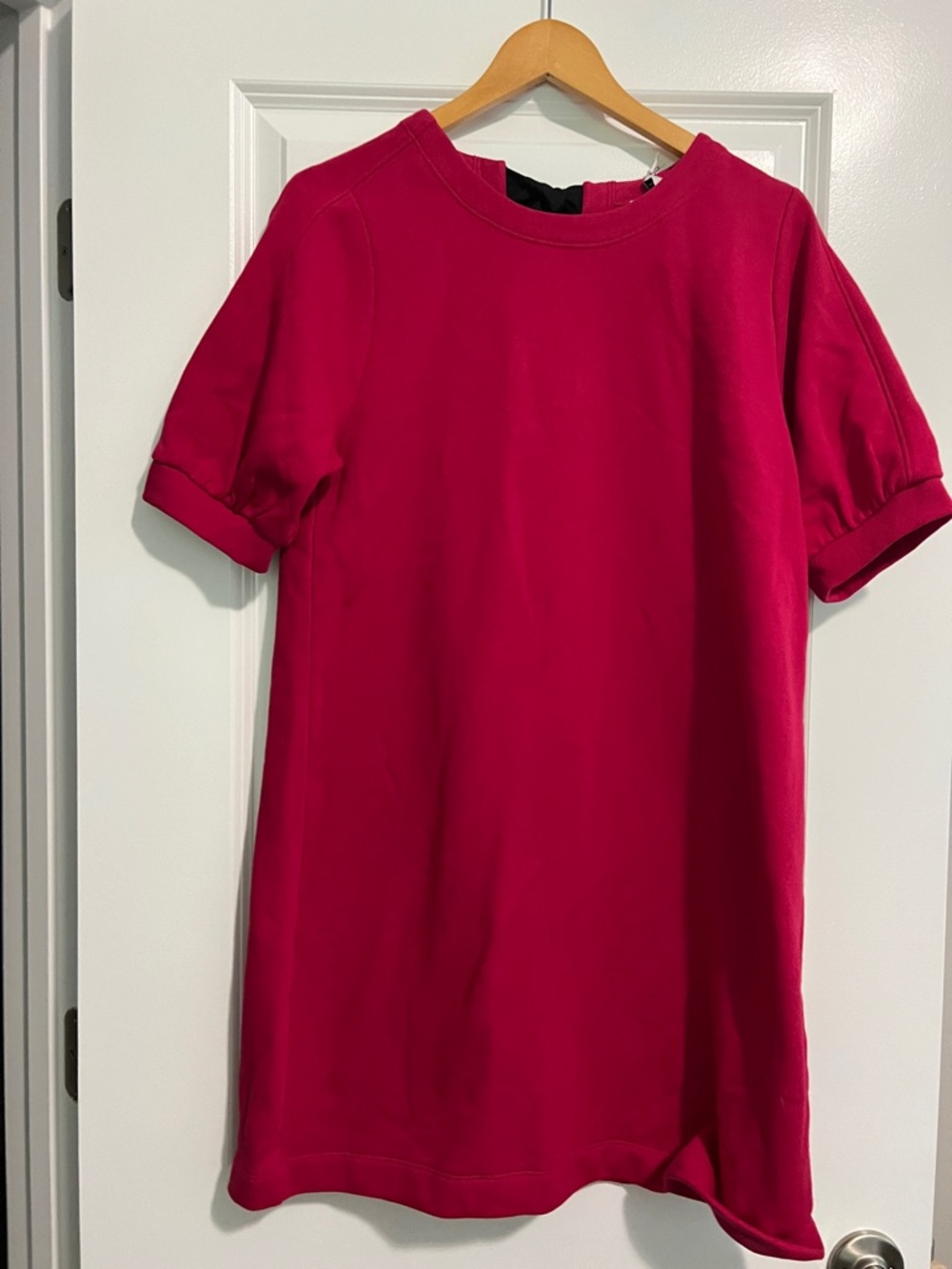 Classic Fuchsia Short-Sleeve Mini Dress NWT